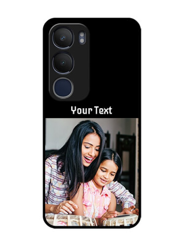 Custom Vivo Y19 Photo with Name on Glass Phone Case