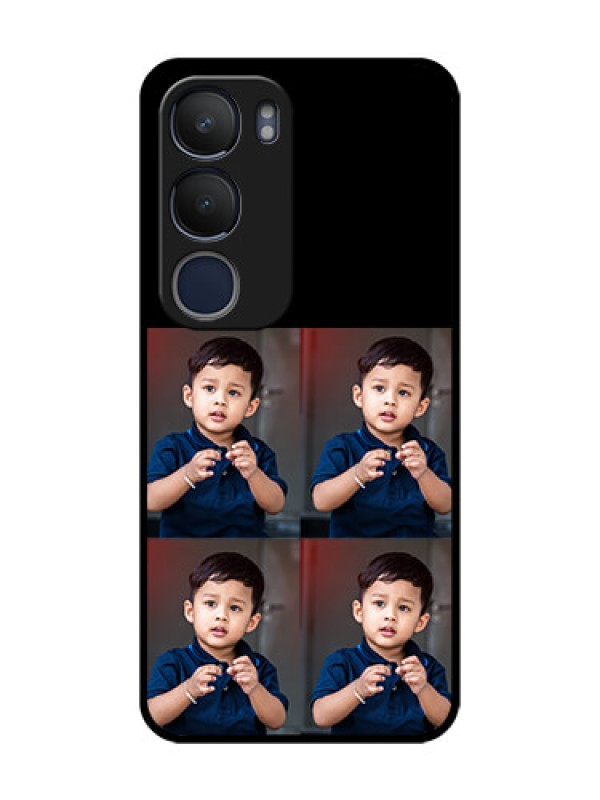 Custom Vivo Y19 4 Image Holder on Glass Mobile Cover