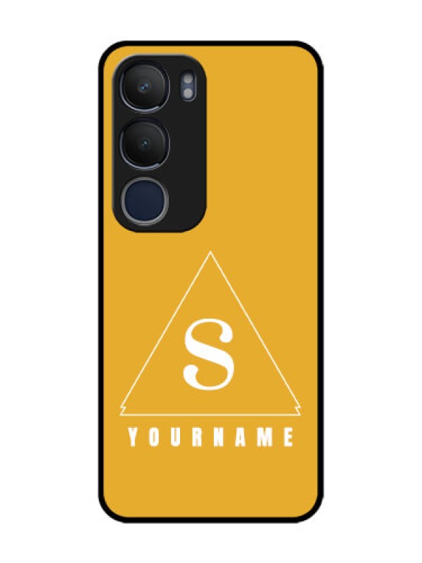 Custom Vivo Y19 Personalized Glass Phone Case - simple triangle Design