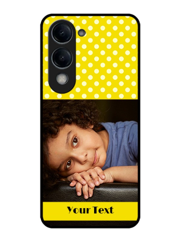 Custom Vivo Y19e Custom Glass Phone Case - Bright Yellow Case Design