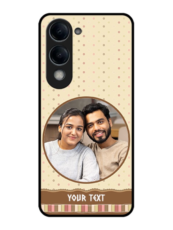 Custom Vivo Y19e Custom Glass Phone Case - Brown Dotted Mobile Case Design