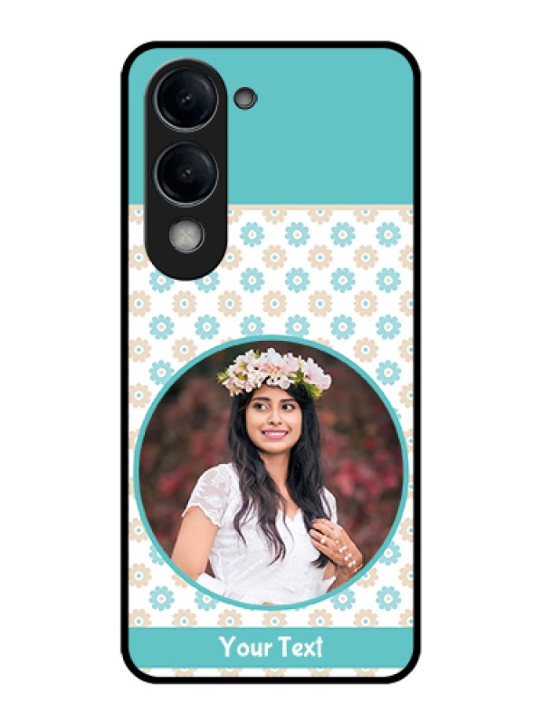 Custom Vivo Y19e Custom Glass Phone Case - Beautiful Flowers Design