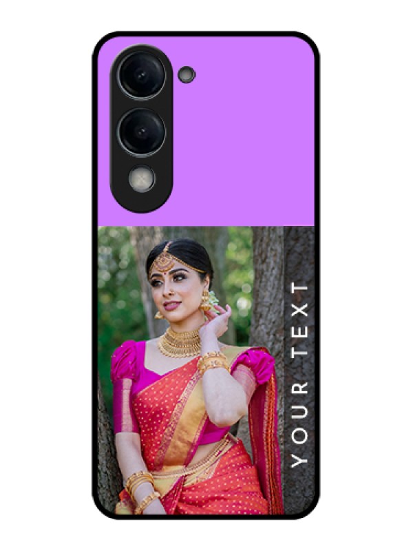 Custom Vivo Y19e Custom Glass Phone Case - Birthday Icons Design