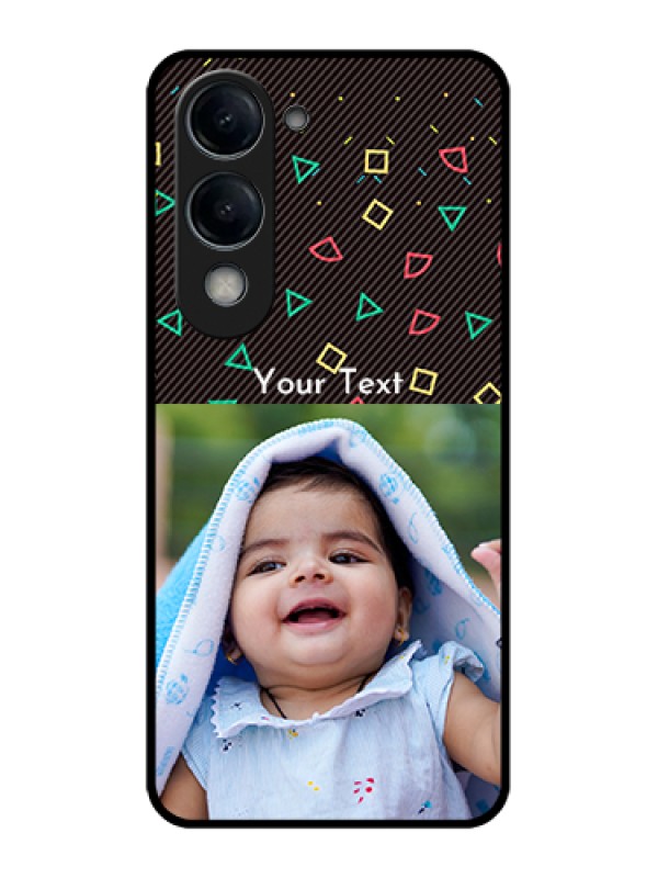 Custom Vivo Y19e Custom Glass Phone Case - With Confetti Birthday Design