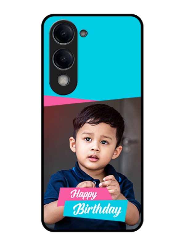 Custom Vivo Y19e Custom Glass Phone Case - Image Holder With 2 Color Design