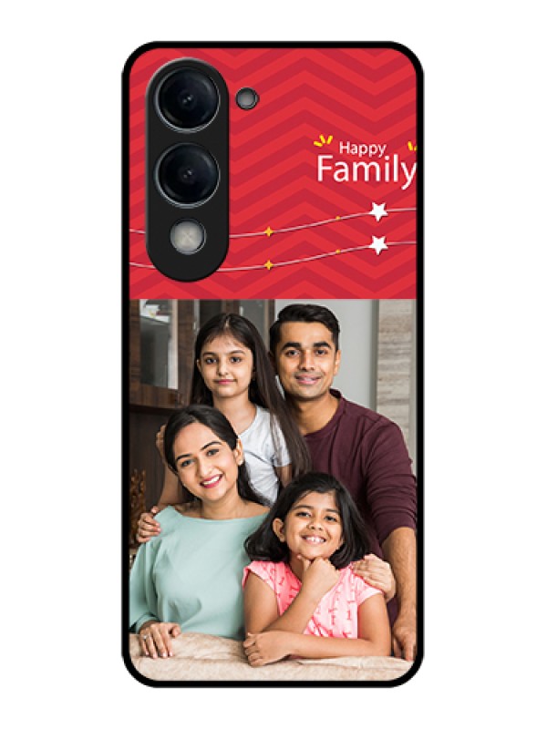 Custom Vivo Y19e Custom Glass Phone Case - Happy Family Design