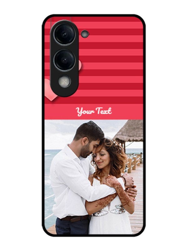 Custom Vivo Y19e Custom Glass Phone Case - Valentines Day Design