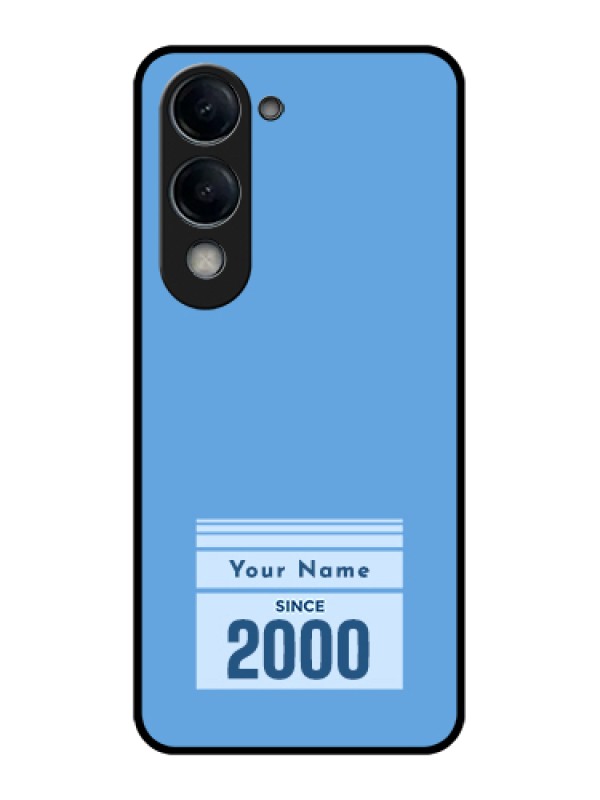 Custom Vivo Y19e Custom Glass Phone Case - Custom Year Of Birth Design