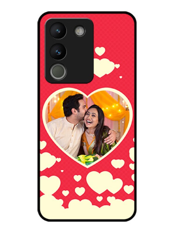 Custom Vivo Y200 5G Custom Glass Phone Case - Love Symbols Phone Cover Design