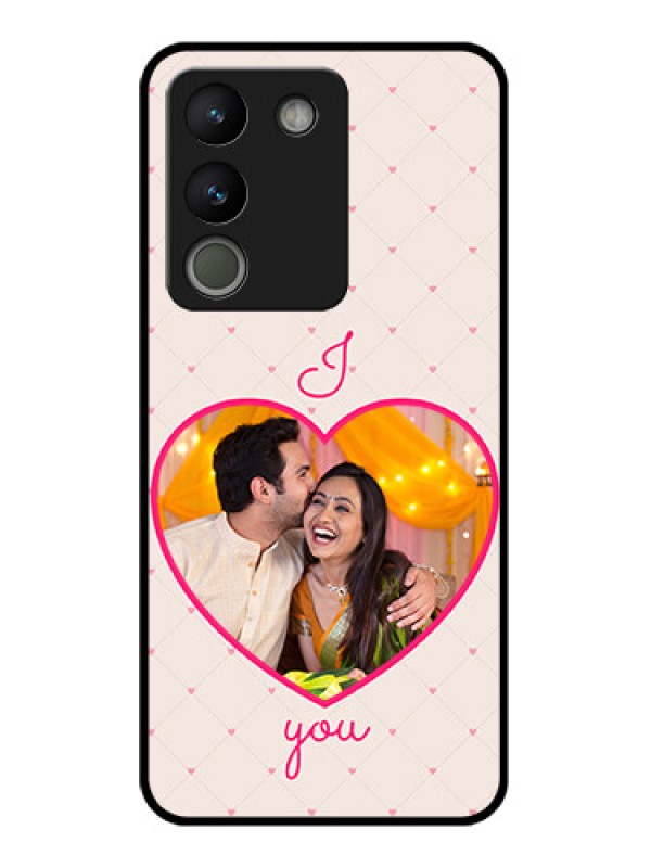 Custom Vivo Y200 5G Custom Glass Phone Case - Heart Shape Design