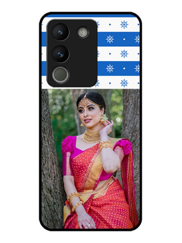 Custom Vivo Y200 5G Custom Glass Phone Case - Snow Pattern Design