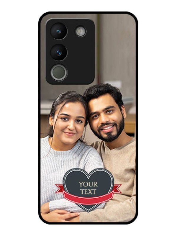 Custom Vivo Y200 5G Custom Glass Phone Case - Just Married Couple Design