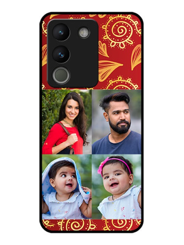 Custom Vivo Y200 5G Custom Glass Phone Case - 4 Image Traditional Design