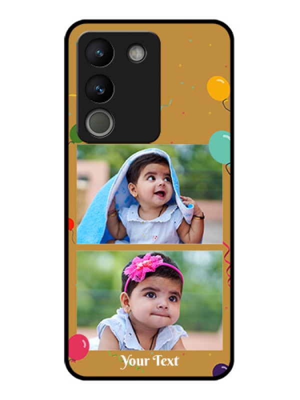 Custom Vivo Y200 5G Custom Glass Phone Case - Image Holder With Birthday Celebrations Design