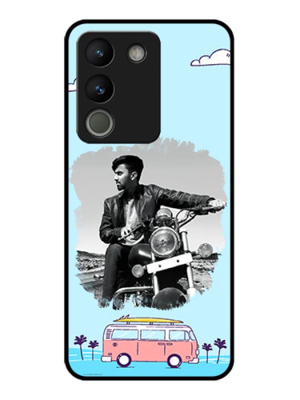 Custom Vivo Y200 5G Custom Glass Phone Case - Travel & Adventure Design