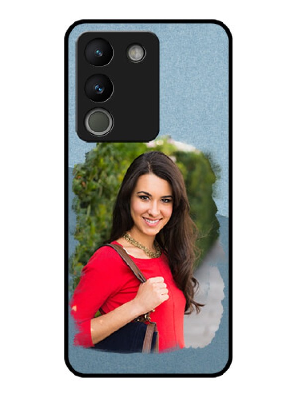Custom Vivo Y200 5G Custom Glass Phone Case - Grunge Line Art Design