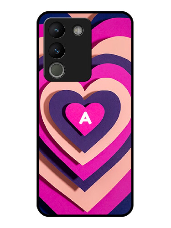 Custom Vivo Y200 5G Custom Glass Phone Case - Cute Heart Pattern Design