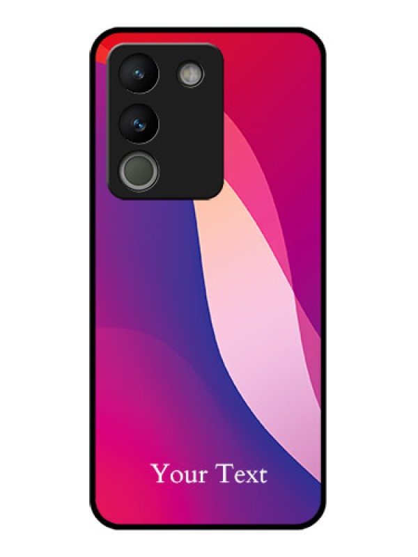 Custom Vivo Y200 5G Custom Glass Phone Case - Digital Abstract Overlap Design