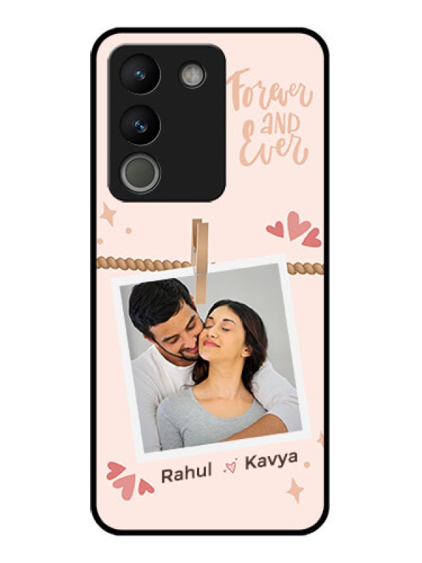 Custom Vivo Y200 5G Custom Glass Phone Case - Forever And Ever Love Design