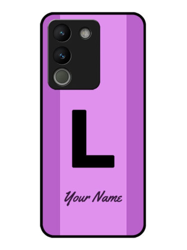 Custom Vivo Y200 5G Custom Glass Phone Case - Tricolor Custom Text Design