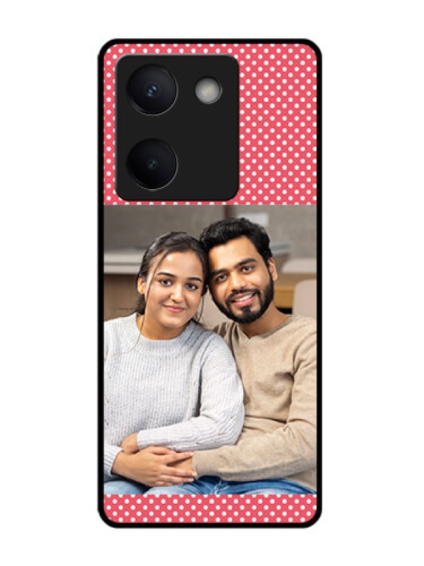 Custom Vivo Y200 Pro 5G Custom Glass Phone Case - White Dotted Design
