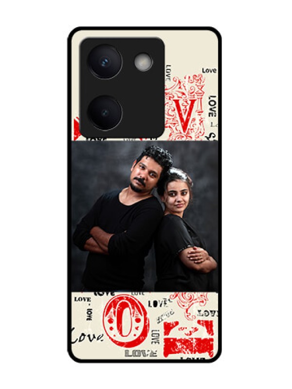 Custom Vivo Y200 Pro 5G Custom Glass Phone Case - Trendy Love Design Case