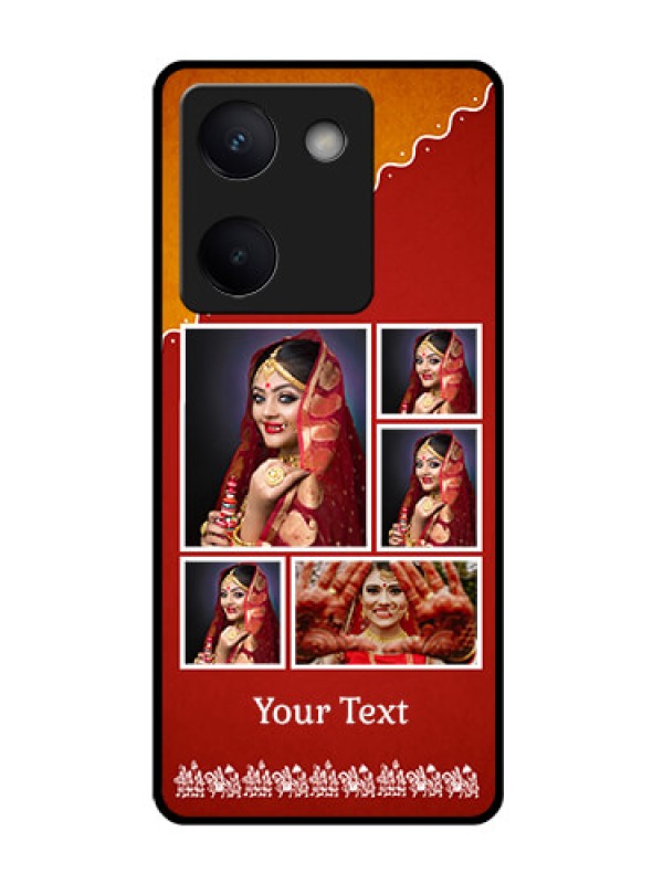 Custom Vivo Y200 Pro 5G Custom Glass Phone Case - Wedding Pic Upload Design