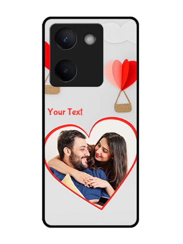 Custom Vivo Y200 Pro 5G Custom Glass Phone Case - Parachute Love Design