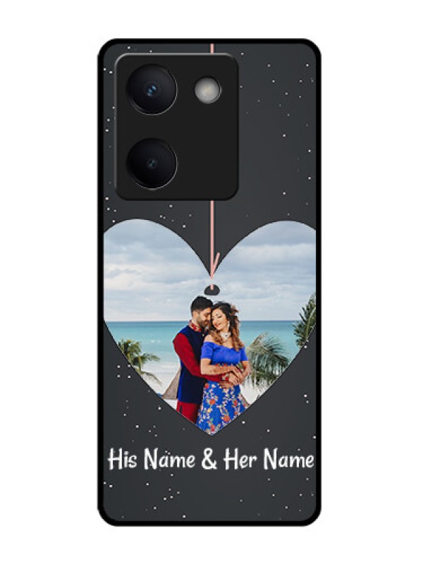 Custom Vivo Y200 Pro 5G Custom Glass Phone Case - Hanging Heart Design