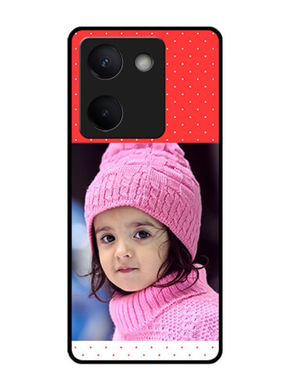 Custom Vivo Y200 Pro 5G Custom Glass Phone Case - Red Pattern Design