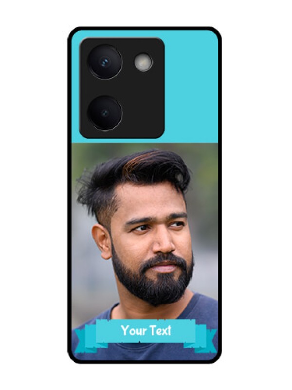 Custom Vivo Y200 Pro 5G Custom Glass Phone Case - Blue Color Design