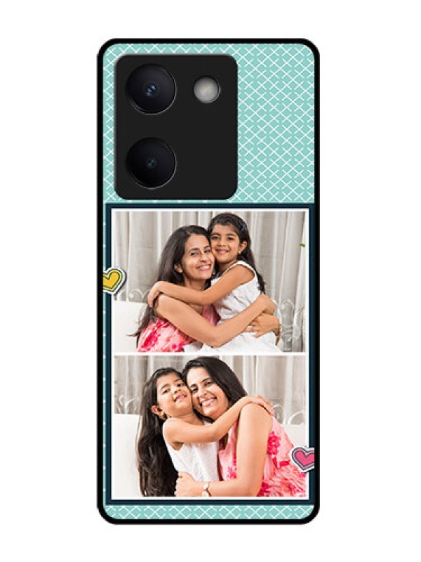 Custom Vivo Y200 Pro 5G Custom Glass Phone Case - 2 Image Holder With Pattern Design