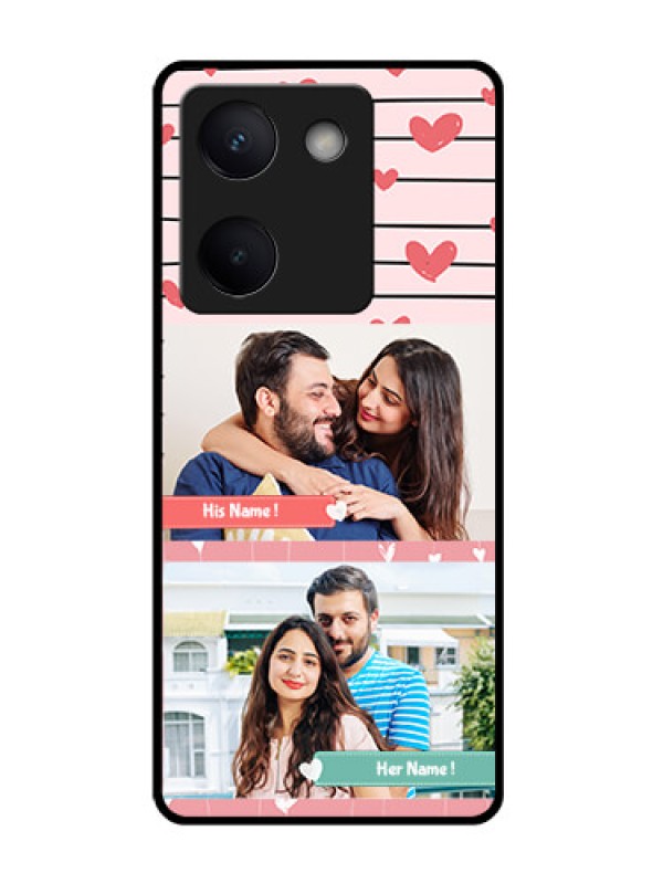 Custom Vivo Y200 Pro 5G Custom Glass Phone Case - Photo With Heart Design