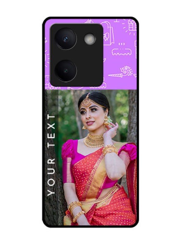 Custom Vivo Y200 Pro 5G Custom Glass Phone Case - Birthday Icons Design