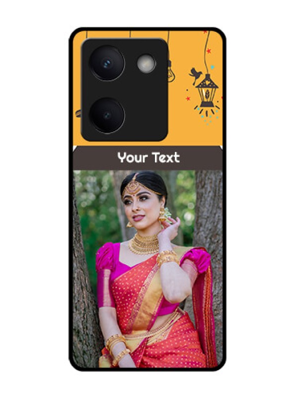 Custom Vivo Y200 Pro 5G Custom Glass Phone Case - With Family Picture And Icons