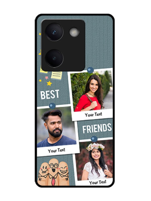 Custom Vivo Y200 Pro 5G Custom Glass Phone Case - Sticky Frames And Friendship Design