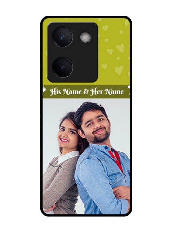 Custom Vivo Y200 Pro 5G Custom Glass Phone Case - You & Me Heart Design