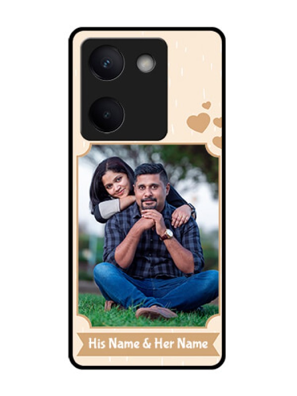 Custom Vivo Y200 Pro 5G Custom Glass Phone Case - With Confetti Love Design