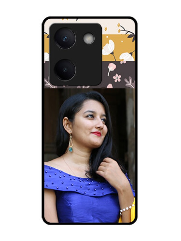 Custom Vivo Y200 Pro 5G Custom Glass Phone Case - Stylish Floral Design