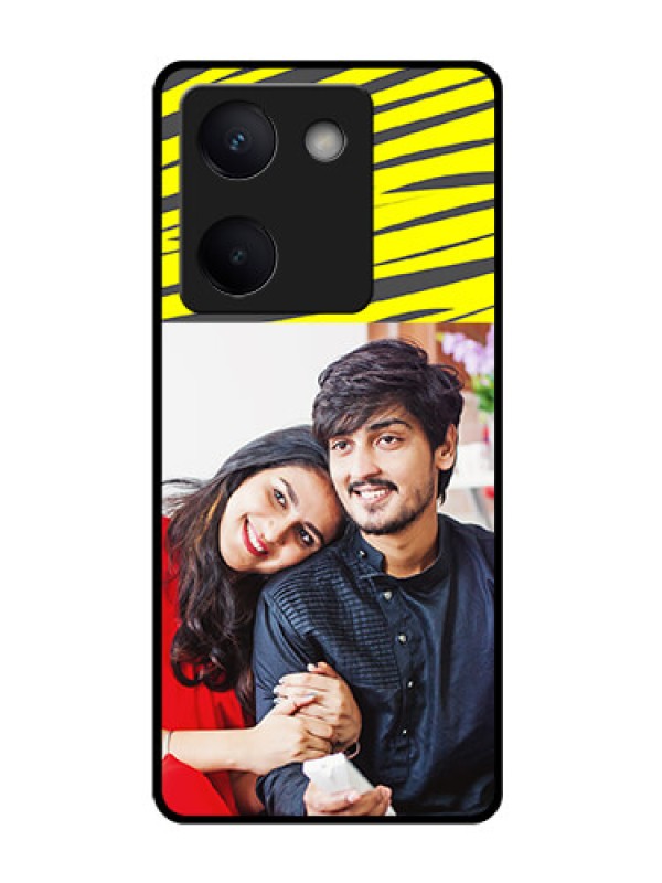 Custom Vivo Y200 Pro 5G Custom Glass Phone Case - Yellow Abstract Design