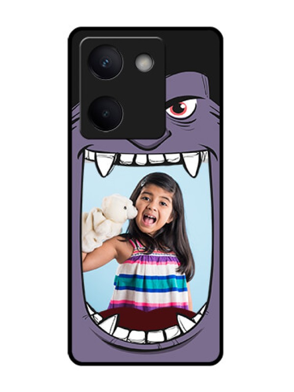 Custom Vivo Y200 Pro 5G Custom Glass Phone Case - Angry Monster Design