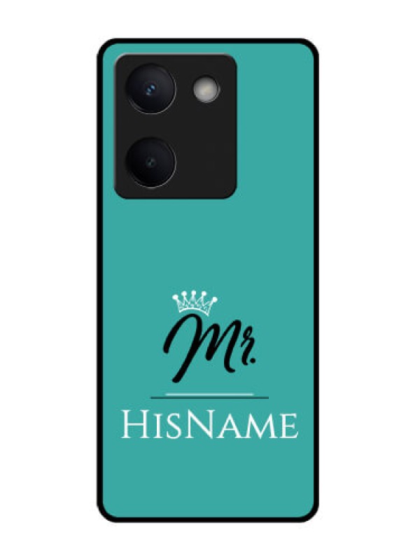Custom Vivo Y200 Pro 5G Custom Glass Phone Case - Mr With Name Design