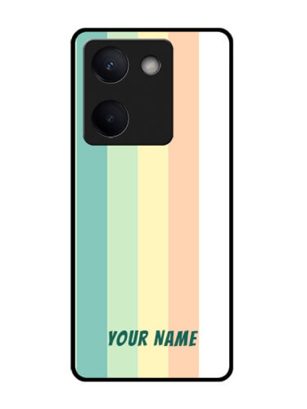 Custom Vivo Y200 Pro 5G Custom Glass Phone Case - Multi - Colour Stripes Design