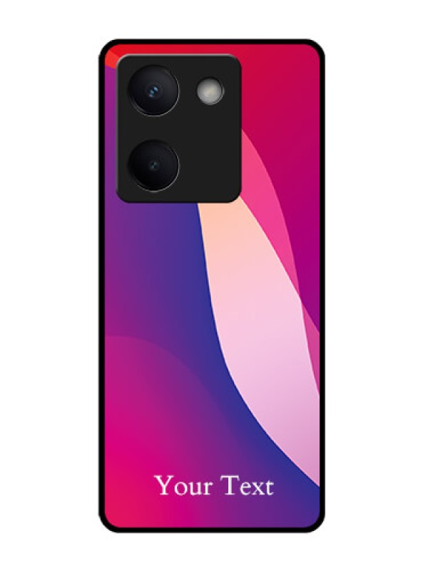 Custom Vivo Y200 Pro 5G Custom Glass Phone Case - Digital Abstract Overlap Design
