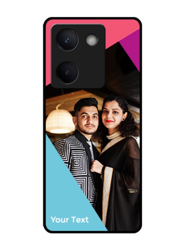Custom Vivo Y200 Pro 5G Custom Glass Phone Case - Stacked Triple Colour Design