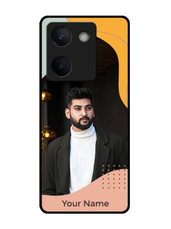 Custom Vivo Y200 Pro 5G Custom Glass Phone Case - Tri - Coloured Overlay Design