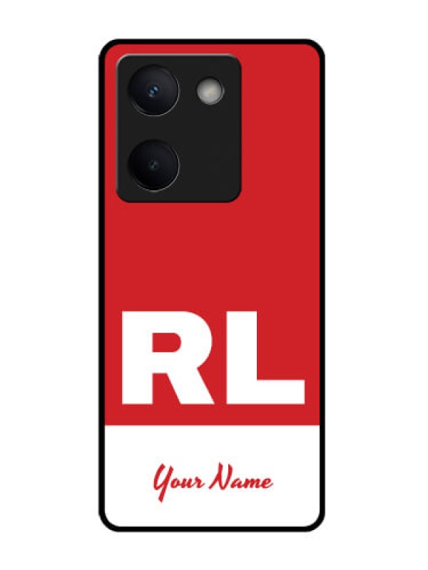 Custom Vivo Y200 Pro 5G Custom Glass Phone Case - Dual Tone Custom Text Design