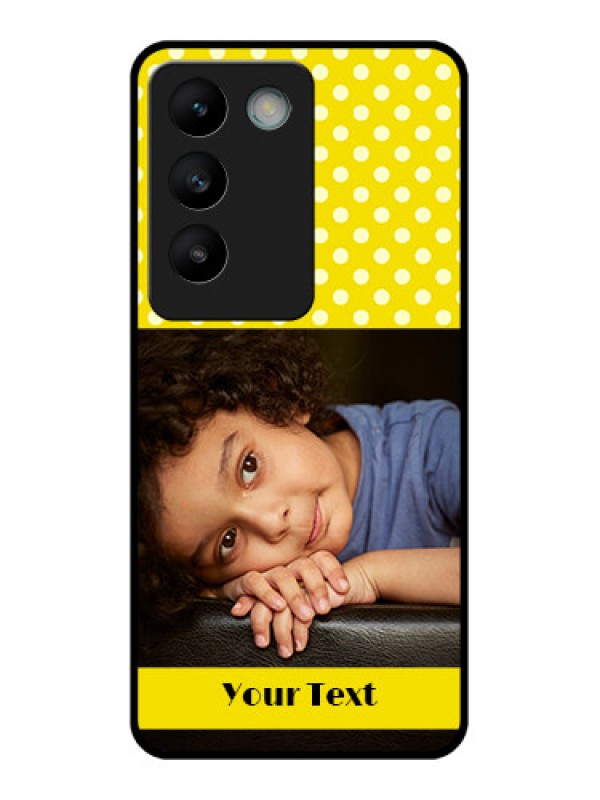 Custom Vivo Y200E 5G Custom Glass Phone CaseBright Yellow Case Design