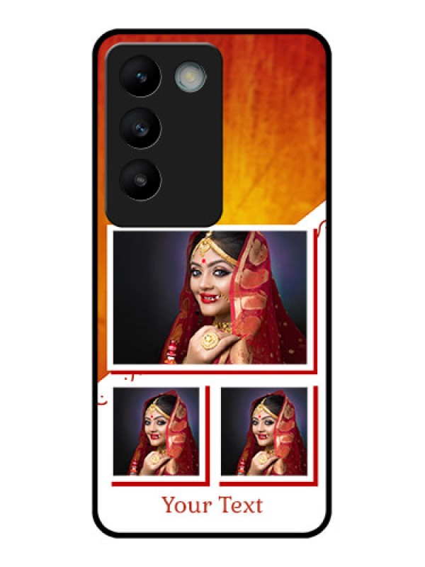 Custom Vivo Y200E 5G Custom Glass Phone CaseWedding Memories Design