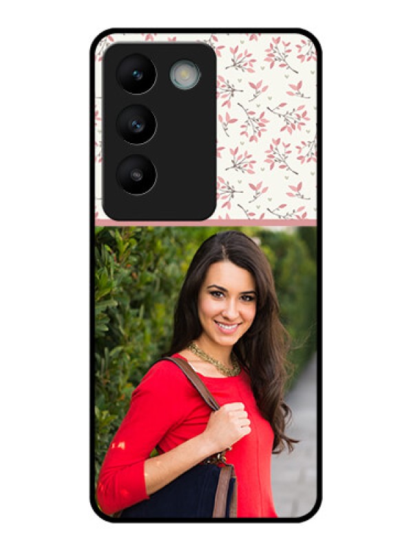 Custom Vivo Y200E 5G Custom Glass Phone CaseStunning Floral Design